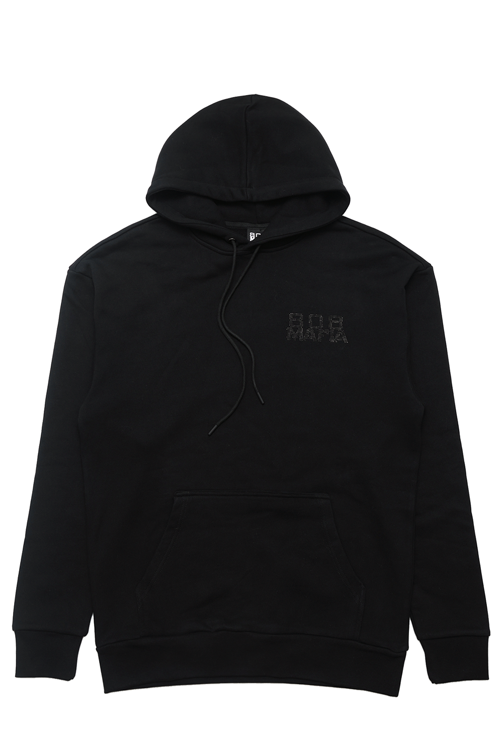 808 Hoodie — Rhinestone (Tonal Black)