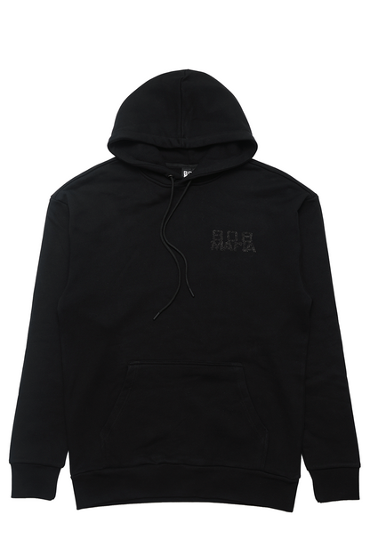 808 Hoodie — Rhinestone (Tonal Black)