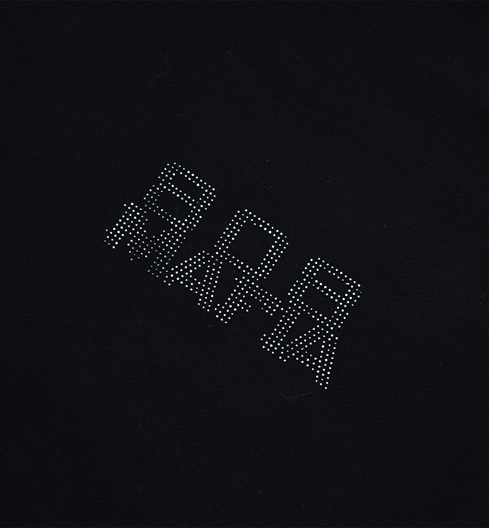 808 Hoodie — Rhinestone (Tonal Black)
